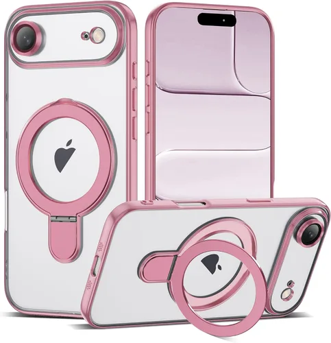Vista 77 de Funda compatible con iPhone 12 con soporte de anillo magnético invisible [compatible con Mag-Safe] [Protector completo de lente de cámara] Funda