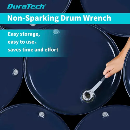 Vista 8 de DURATECH Llave de tambor, llave 3 en 1 para apertura de barril de 55 galones Barrel Opener Tool, Opening 10, 15, 20, 30, 55 Gallon Drum, Fits 2