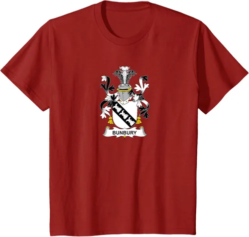 Vista 19 de Bunbury Coat of Arms - Camiseta con escudo familiar Negro