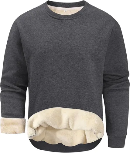 Vista 14 de Gihuo Sudadera de forro polar con cuello redondo y forro polar para hombre 02 Ejército