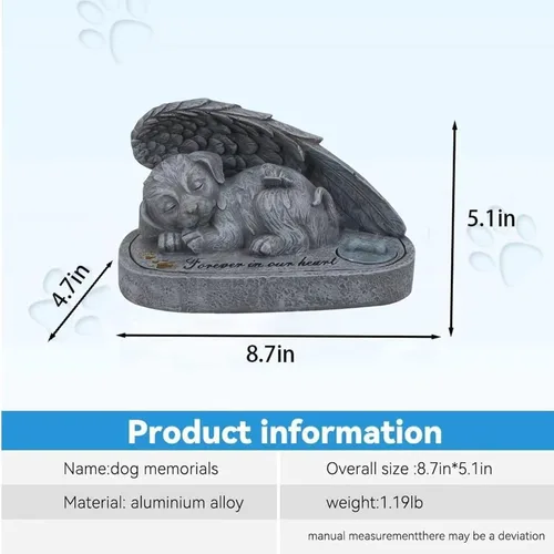 Vista 2 de Estatua de jardín de bulldog francés, escultura de perro al aire libre para decoración del hogar o lápida, el mejor regalo decorativo