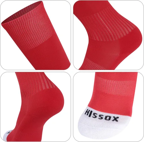 Vista 5 de Calcetines de béisbol, unisex para jóvenes y adultos, sólidos sobre la pantorrilla, transpirables, de rendimiento, calcetines de tubo de fútbol