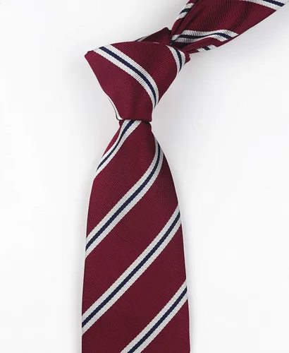Vista 76 de Secdtie Corbata clásica de seda tejida jacquard a rayas para hombre