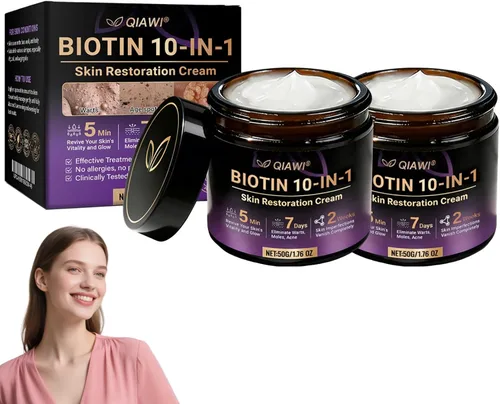 Vista 8 de Qiawi Biotin - Crema restauradora de piel 10 en 1, nueva crema profesional de tratamiento de la piel, crema para la piel con ingredientes naturales