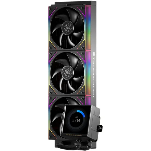Vista 8 de Thermalright Peerless Vision 360 ARGB - Enfriador líquido de CPU Aio negro, pantalla IPS con resolución de 480 x 480, 60 HZ, ventilador de CPU