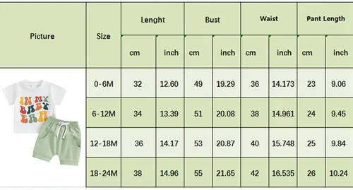 Vista 7 de Lucikamy Ropa para bebé niño pequeño, camiseta de manga corta para mamá y pantalones cortos de cintura elástica, trajes casuales para bebés