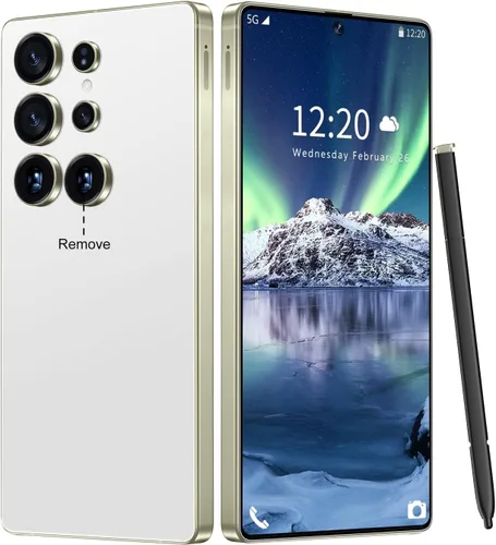Vista 17 de Huness - Teléfono celular I25 Ultra desbloqueado, bolígrafo integrado, teléfono desbloqueado de 16+1 TB, batería Android 14 de 7000 mAh, pantalla HD