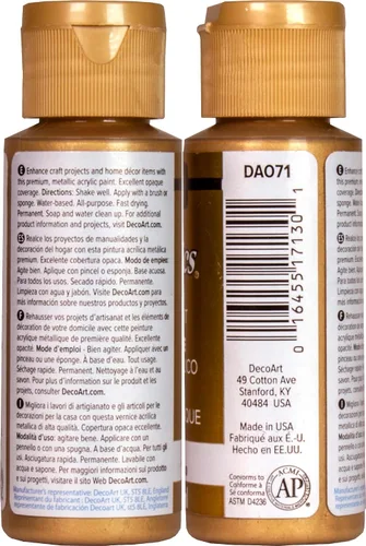 Vista 2 de DecoArt DASK268 – Pintura de acabado Dazzling Metallics – paquete de muestras