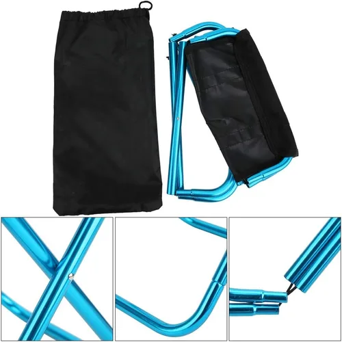 Vista 4 de Taburete plegable, fácil de transportar silla plegable portátil plegable para barbacoa