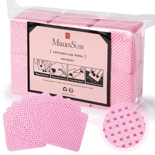 Vista 7 de MelodySusie 1050 toallitas de uñas sin pelusas, súper absorbentes, suaves, no tejidas, para quitaesmalte de uñas y toallitas de extensión