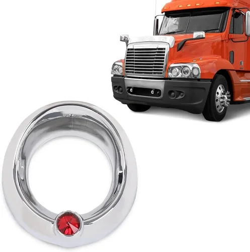 Vista 9 de CHEDA Cubierta de plástico cromado de color rojo compatible con Older Freightliner Century Coronado o Columbia 20820