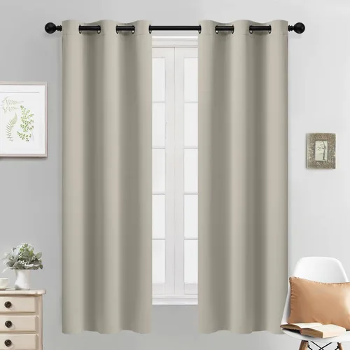 Vista 130 de Yakamok Cortinas opacas para dormitorio, aislamiento térmico, cortinas de oscurecimiento de habitación para sala de estar, juego de 2 paneles