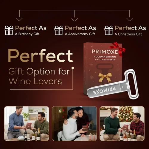 Vista 3 de Rellenos de Calcetín de Navidad para Hombres Abrebotellas de Vino Ah So de Dos Puntas y Abrebotellas Sacacorchos Profesional de Acero Inoxidable