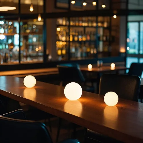 Vista 7 de Luz de bola LED, luz de orbe brillante de 6 pulgadas, lámpara de globo recargable, luces de estado de ánimo regulables con control remoto, lámpara