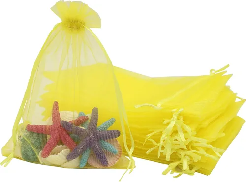 Vista 11 de Stratalife Bolsas de organza de malla de 5 x 7 pulgadas con cordón, 100 Azul marino 5x7 pulgadas
