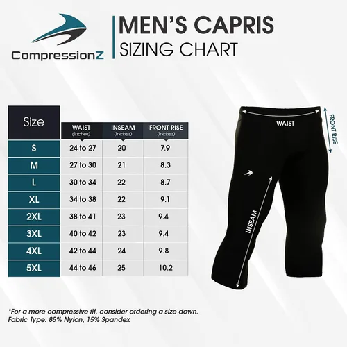 Vista 6 de CompressionZ - Pantalones de compresión para hombre, leggings de correr para hombre, leggings deportivos.
