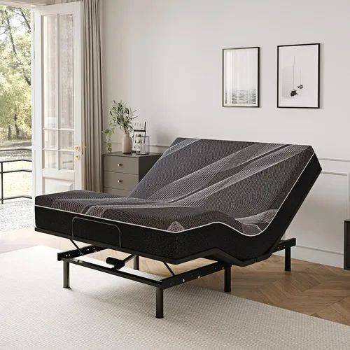 Vista 21 de Dyonery Base de cama ajustable individual XL + colchón de espuma