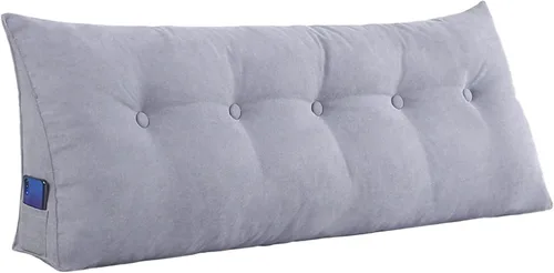 Vista 8 de Almohadas de cuña para sentarse en la cama, almohadas de lectura, almohada triangular con funda de almohada extraíble, cojín de respaldo para sofá