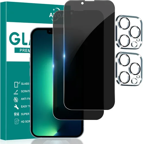 Vista 8 de Paquete de 2 protectores de pantalla de privacidad para iPhone 11/iPhone XR, pantalla de privacidad iPhone 11 de 6.1 pulgadas, película de vidrio