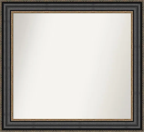Vista 15 de Amanti Art Espejo personalizado, espejo de baño negro puente, espejo de pared o espejo de tocador de baño sobre el fregadero (26 x 26 pulgadas)