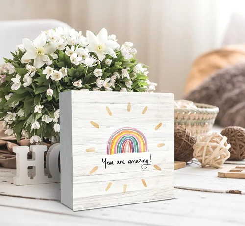 Vista 3 de Caja de madera de 5 × 5 pulgadas, hairapista negro, regalo de peluquería, decoración de peluquería
