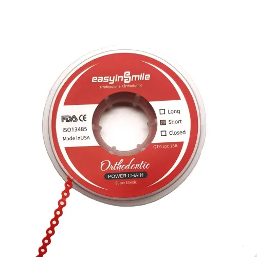 Vista 10 de Ortodoncia dental ultra elástica de goma para cadenas de alimentación Corto/Largo/Cierre (Largo, Negro)