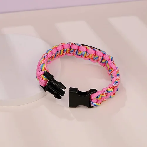 Vista 63 de Pulsera de alerta médica Paracord para hombres y mujeres Pulsera de identificación médica de acero inoxidable con hebillas de liberación lateral