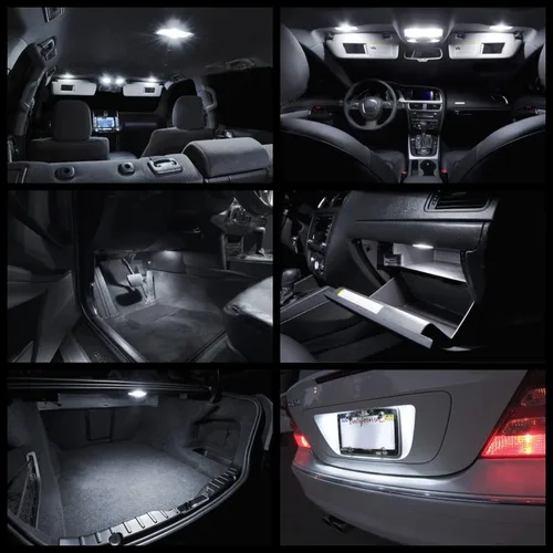 Vista 4 de Kit de luces interiores LED blancas para Hummer H3 2006 2007 2008 2009 2010 cúpula para pases, espejo de tocador, cajuela de carga, luces