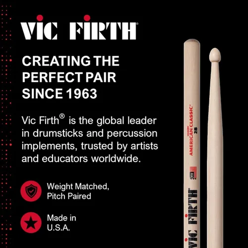 Vista 8 de Vic Firth Baquetas combinadas American Custom SD4