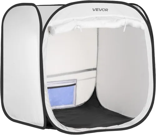 Vista 9 de VEVOR Tienda de Cabina de Pintura Portátil, Tienda de Pintura en Aerosol Portátil Emergente de 28.3 x 28.5 x 29.5 pulgadas con Puerta de Malla