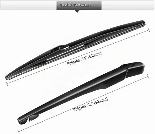 Vista 3 de Limpiaparabrisas trasero y brazo para BMW X3 2006-2010 para ventana