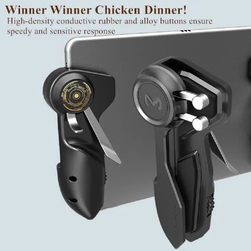 Vista 4 de PUBG - Controlador para tablet, Rakizbe 4 disparadores [operación de 6 dedos] Agarre sensible para disparar gamepad, compatible con iPad y tableta