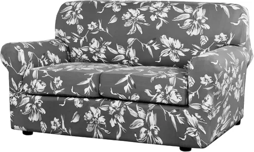 Vista 27 de H.VERSAILTEX Fundas de sofá superelásticas de 2 piezas para fundas de sillón, fundas de silla de sala de estar, con estilo moderno suave y grueso