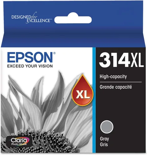 Vista 5 de Epson 312 Claria Photo HD Cartucho magenta de alta capacidad (T312XL320-S) 314 Claria Photo HD Ink Cartucho gris de alta capacidad (T314XL720-S)