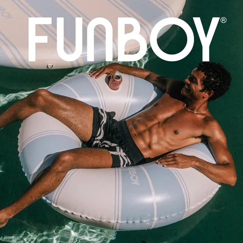 Vista 5 de FUNBOY Giant Vintage Stripe Inflatable Pool Float with Cup Holder 48" Pool Float for Adults Inner Tube Pool Toys Swim Rings Swimming Pool