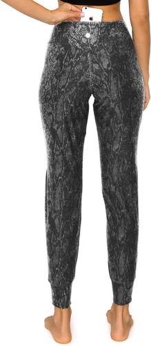 Vista 13 de Leggings Depot ActiveFlex Jogger - Pantalones de yoga para mujer con bolsillos Negro