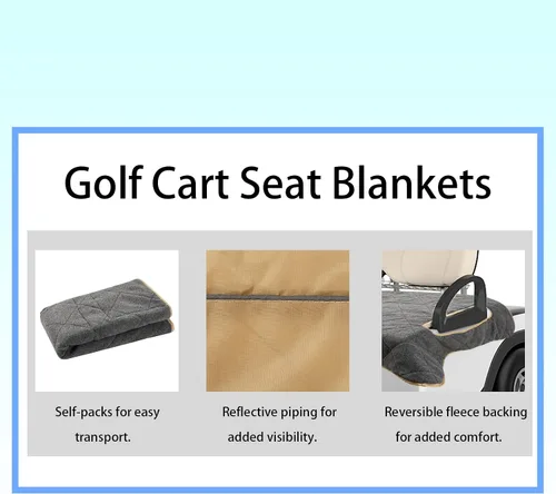Vista 5 de TUYUU Fundas de asiento para carrito de golf, manta de asiento EZGO resistente para carritos de golf de 2 personas