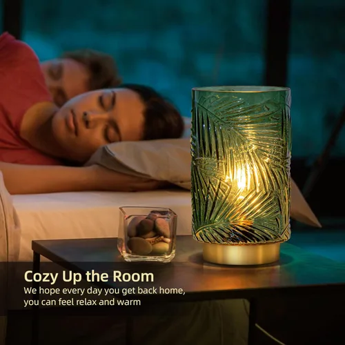 Vista 5 de Lámpara de mesa con pilas, lámparas inalámbricas para decoración del hogar, luz nocturna a pilas con bombilla LED con temporizador, luces
