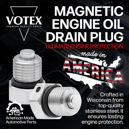 Vista 2 de Votex - HECHO EN EE.UU. - DP031 Tapón magnético de drenaje de aceite de neodimio para motor de acero inoxidable se ajusta a Harley Davidson/Buell