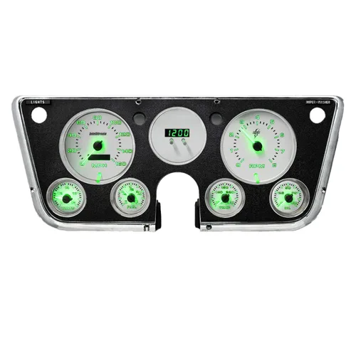 Vista 4 de Intellitronix Panel de calibre analógico para camioneta Chevy C10 1967-1972 – Actualización del grupo de instrumentos de tablero Velocímetro, Azul