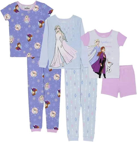 Vista 8 de Disney Conjunto de pijama unisex de algodón cómodo a juego de 6 piezas para niños, suave y lindo para niños