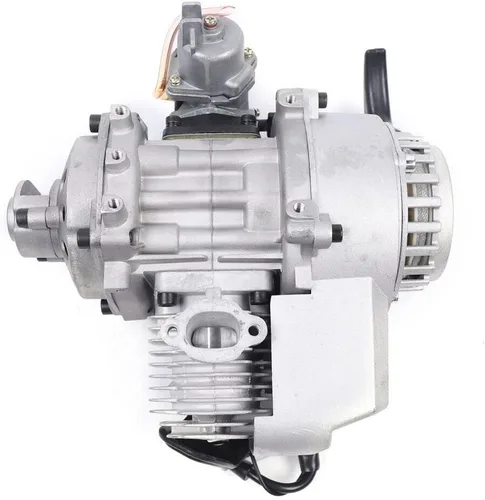 Vista 4 de Kit de motor de motor de 49 CC de 2 tiempos con tanque de combustible, cilindro único para minicicleta, motocross, ATV, scooter, color plateado