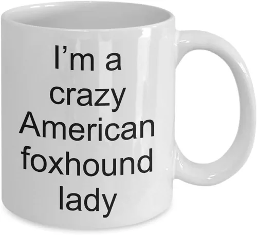 Vista 2 de Funny Mug American Foxhound - 11 or 15 oz Coffee Tea Cup with Unique saying Pedigree Dog