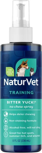 Vista 7 de NaturVet Bitter Yuck! Spray Anti-Mordidas para Perros, Gatos y Caballos, Spray de Entrenamiento para Mascotas, Líquido, Fabricado en los Estados