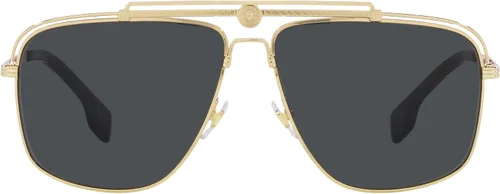 Vista 3 de Versace Man Sunglasses Gunmetal Frame, Light Grey Mirror Black Lenses, 61MM
