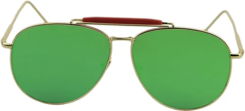 Vista 2 de VIVIAN & VINCENT Gafas de sol de espejo completas con marco metálico grande estilo aviador clásico