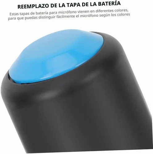 Vista 6 de Mikinona 4 piezas de tapas de batería de micrófono inalámbrico de repuesto para Pgx24 Slx24 Pg58 Mic tapas de batería de plástico Como se muestra