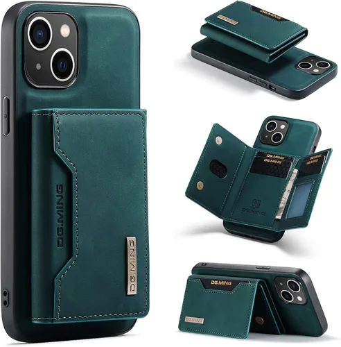 Vista 15 de ZCDAYE Funda tipo cartera para iPhone 11, iPhone 11 (6.1 pulgadas), piel marrón con tarjetero extraíble y función atril