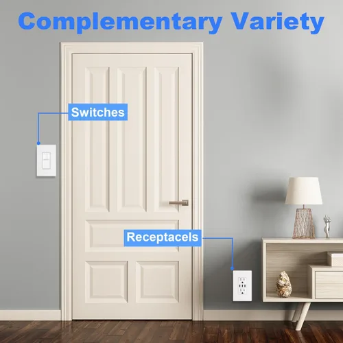 Vista 5 de Cubierta de tomacorriente, placa de pared decorativa sin tornillos, cubierta de enchufe de alimentación para interruptor de luz, tamaño estándar