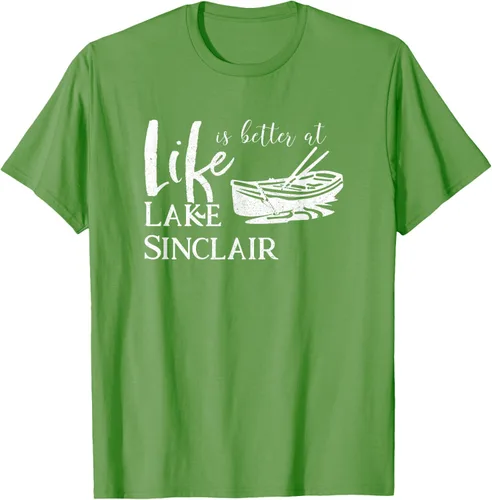 Vista 22 de Life is Better at Lake Sinclair Georgia Camiseta Negro